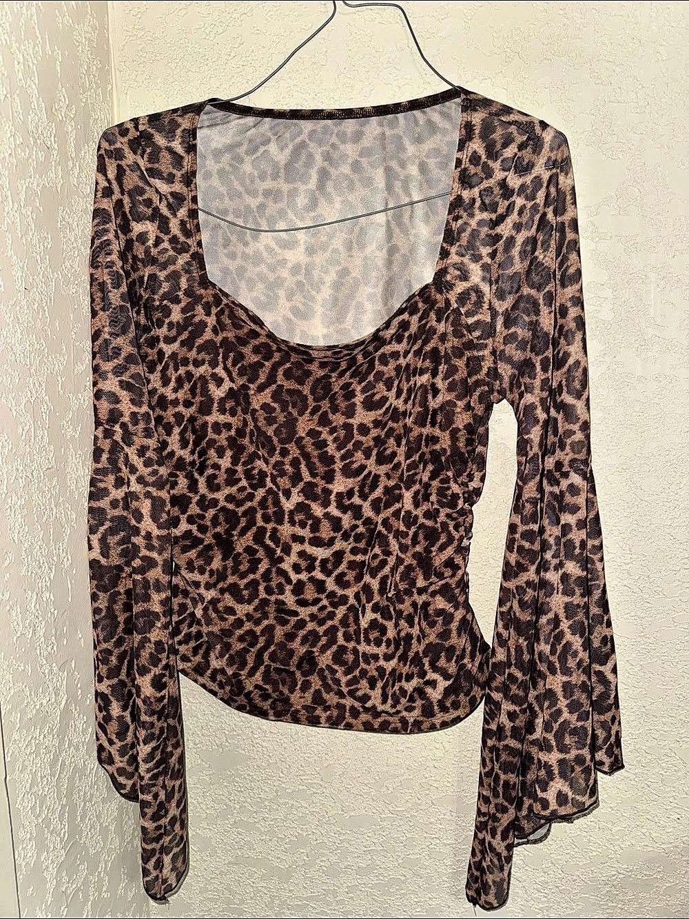 Leopard Print Long Sleeve Top from SHEIN